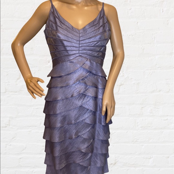 Adrianna Papell Shutter-Pleated Dress + Jacket VGC - Picture 8 of 11